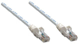 Intellinet Network Patch Cable, Cat6, 2m, White, CCA, U/UTP, PVC, RJ45, Gold Plated Contacts, Snagless, Booted, Lifetime Warranty, Polybag