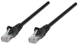 Intellinet Network Patch Cable, Cat6, 7.5m, Black, CCA, U/UTP, PVC, RJ45, Gold Plated Contacts, Snagless, Booted, Lifetime Warranty