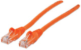 Intellinet Network Patch Cable, Cat6, 15m, Orange, CCA, U/UTP, PVC, RJ45, Gold Plated Contacts, Snagless, Booted, Lifetime Warranty, Polybag