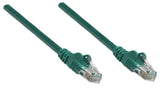 Intellinet Network Patch Cable, Cat6, 0.5m, Green, CCA, U/UTP, PVC, RJ45, Gold Plated Contacts, Snagless, Booted, Lifetime Warranty
