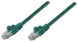 Intellinet Network Patch Cable, Cat6, 0.5m, Green, CCA, U/UTP, PVC, RJ45, Gold Plated Contacts, Snagless, Booted, Lifetime Warranty