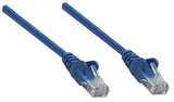 Intellinet Network Patch Cable, Cat6, 1m, Blue, CCA, U/UTP, PVC, RJ45, Gold Plated Contacts, Snagless, Booted, Lifetime Warranty
