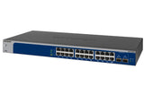NETGEAR XS724EM Managed L2 10G Ethernet (100/1000/10000) 1U Grey, Blue