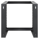 Intellinet 19" Wall Mount Open Frame Network Rack, 9U, Front-hinged Swing Frame Flat Pack, 2-Post, 17.7 in. Depth, Black RAL 9004