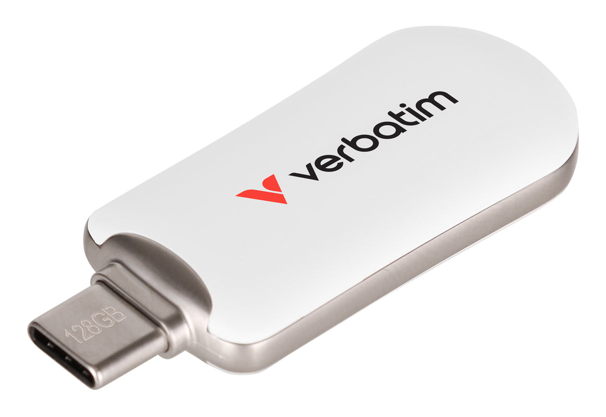 Verbatim Plectra USB-C Flash Drive White 128GB