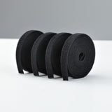 StarTech.com 4-pack 15ft (4.6m) Hook and Loop Roll, 0.5in Wide, Black, Cut-to-Size Reusable Cable Ties, Fastener Tape, Adjustable Fabric Wraps, Bulk Roll
