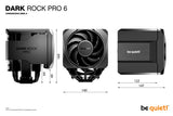 be quiet! Dark Rock Pro 6 Chipset Air cooler 120/135 mm Black 1 pc(s)