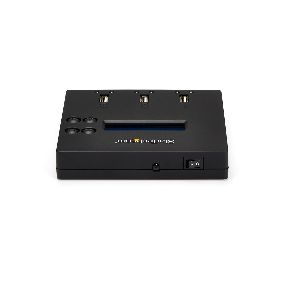 StarTech.com Standalone 1 to 2 USB Thumb Drive Duplicator and Eraser, Multiple USB Flash Drive Copier, System and File and Whole-Drive Copy at 1.5 GB/min, Single and 3-Pass Erase, LCD Display - TAA