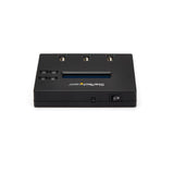 StarTech.com Standalone 1 to 2 USB Thumb Drive Duplicator and Eraser, Multiple USB Flash Drive Copier, System and File and Whole-Drive Copy at 1.5 GB/min, Single and 3-Pass Erase, LCD Display - TAA