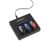 StarTech.com Standalone 1 to 2 USB Thumb Drive Duplicator and Eraser, Multiple USB Flash Drive Copier, System and File and Whole-Drive Copy at 1.5 GB/min, Single and 3-Pass Erase, LCD Display - TAA