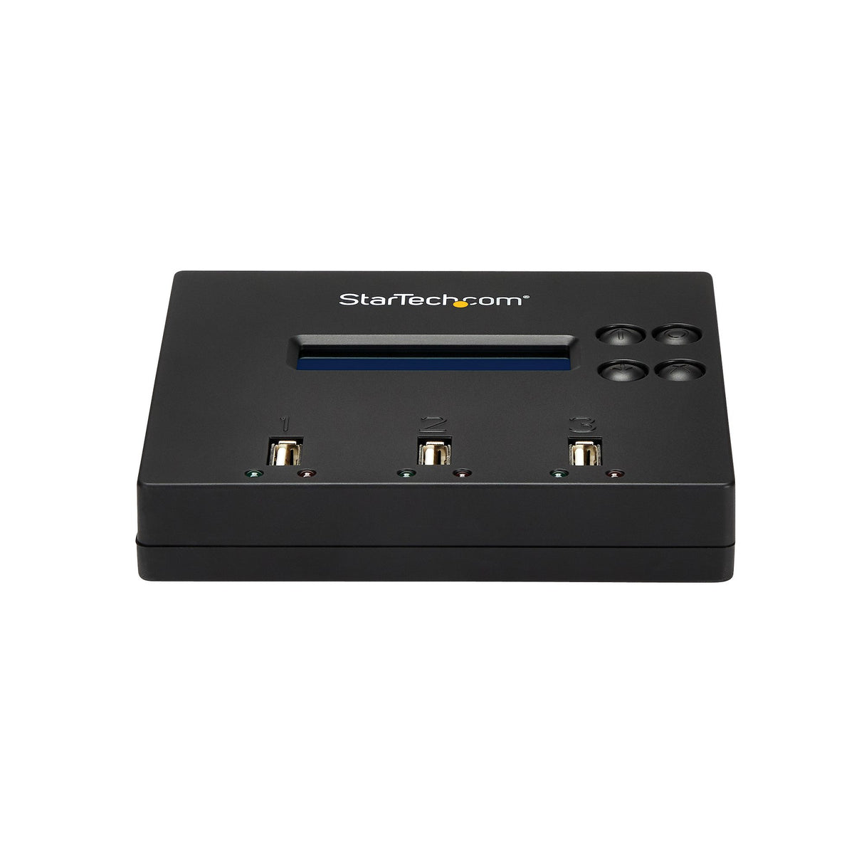 StarTech.com Standalone 1 to 2 USB Thumb Drive Duplicator and Eraser, Multiple USB Flash Drive Copier, System and File and Whole-Drive Copy at 1.5 GB/min, Single and 3-Pass Erase, LCD Display - TAA