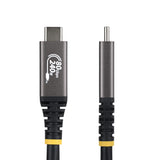StarTech.com 1.5ft (45cm) USB4 Cable, 80Gbps, USB-IF Certified USB-C Cable, 240W PD, 8K 120Hz/4K 240Hz DP2.1 DP80, TPE Jacket, Thunderbolt 4 Compatible - Black USB-C Cord