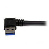 StarTech.com 1m Black SuperSpeed USB 3.0 (5Gbps) Cable - Right Angle A to B - M/M