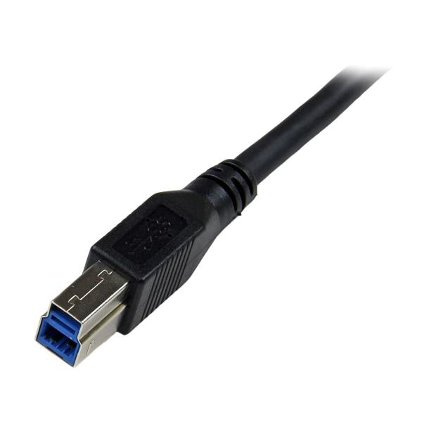 StarTech.com 1m Black SuperSpeed USB 3.0 (5Gbps) Cable - Right Angle A to B - M/M