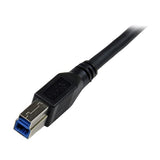 StarTech.com 1m Black SuperSpeed USB 3.0 (5Gbps) Cable - Right Angle A to B - M/M