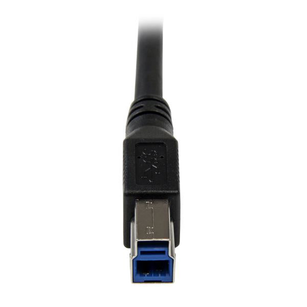 StarTech.com 1m Black SuperSpeed USB 3.0 (5Gbps) Cable - Right Angle A to B - M/M