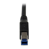 StarTech.com 1m Black SuperSpeed USB 3.0 (5Gbps) Cable - Right Angle A to B - M/M