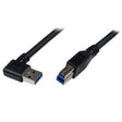 StarTech.com 1m Black SuperSpeed USB 3.0 (5Gbps) Cable - Right Angle A to B - M/M