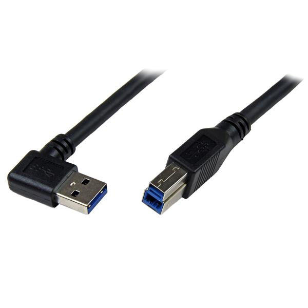 StarTech.com 1m Black SuperSpeed USB 3.0 (5Gbps) Cable - Right Angle A to B - M/M