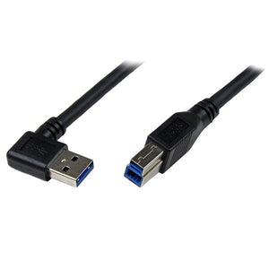 StarTech.com 1m Black SuperSpeed USB 3.0 (5Gbps) Cable - Right Angle A to B - M/M
