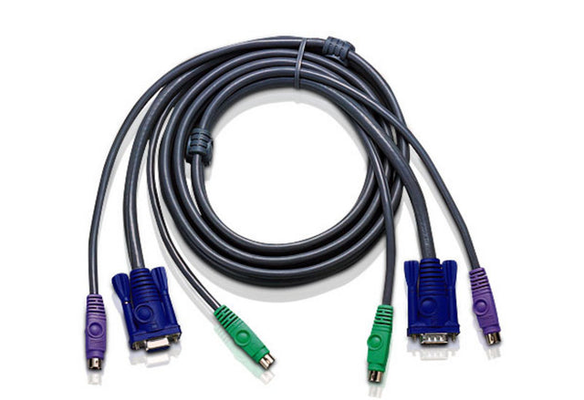 ATEN 10ft PS/2 KVM cable Black 3 m