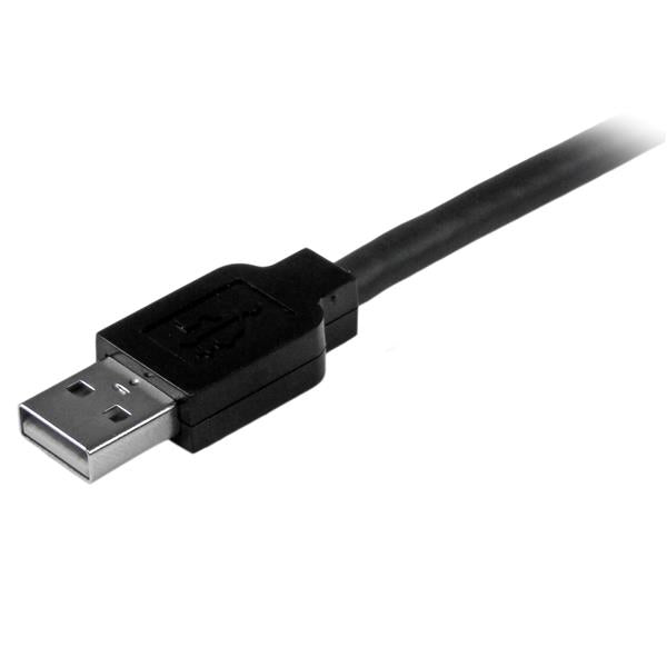 StarTech.com 50ft (15m) Active USB 2.0 A to B Cable, Long USB Printer Cable, 1x USB-A (M), 1x USB-B (M) - Black