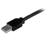 StarTech.com 50ft (15m) Active USB 2.0 A to B Cable, Long USB Printer Cable, 1x USB-A (M), 1x USB-B (M) - Black