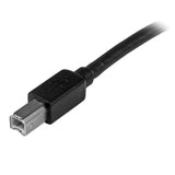 StarTech.com 50ft (15m) Active USB 2.0 A to B Cable, Long USB Printer Cable, 1x USB-A (M), 1x USB-B (M) - Black