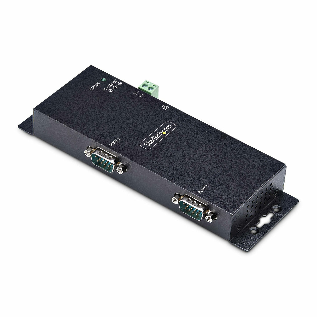 StarTech.com 2-Port Serial to Ethernet Adapter, IP Serial Device Server For Remote RS232 Devices, Wall/DIN Rail Mountable, Metal Housing, RJ45 LAN to DB9 Serial Converter, TAA