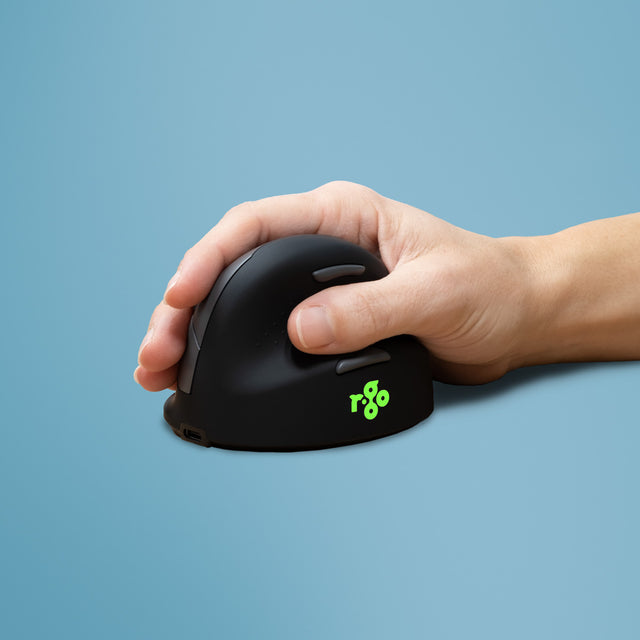 R-Go Tools Ergonomic mouse R-Go HE Break with break software, large (hand size ≥ 185 mm), right-handed, Bluetooth, black