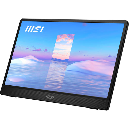 MSI Pro MP161 15.6" Portable Monitor, Adjustable kickstand, FHD (1920 x 1080), 60Hz, IPS, 2x USB-C, Mini HDMI, Speakers, Anti-Flicker, Less Blue light, Black