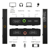 j5create JVA06 Dual HDMI™ Video Capture Card, 1920*1080 Video Capture Resolution, 3 x HDMI ports and 2 x USB ports, Black