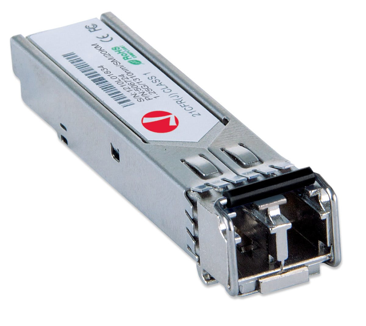 Intellinet Transceiver Module Optical, Gigabit Fiber SFP Mini-GBIC, 1000Base-Lx (LC) Single-Mode Port, 20km, Wavelength 1310nm, Ethernet, Fibre, MSA Compliant, Equivalent to Cisco GLC-LH-SM, Three Year Warranty