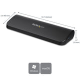 StarTech.com Dual Monitor USB 3.0 Laptop Docking Station with HDMI/DVI/VGA, 3x USB-A Hub, GbE, Audio, Universal Type-A Dock for Windows/macOS/ChromeOS - TAA Compliant