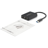 StarTech.com USB 3.0 to Dual Port Gigabit Ethernet Adapter w/ USB Port, 10/100/1000 Mbps, USB Gigabit LAN Network NIC Adapter