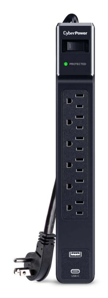 CyberPower 6 Outlet Surge Strip With USB