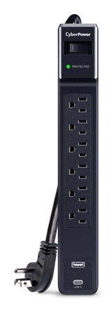 CyberPower 6 Outlet Surge Strip With USB