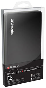Verbatim Portable Power Pack 10000 mAh Lithium Polymer (LiPo) Black