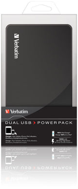 Verbatim Portable Power Pack 10000 mAh Lithium Polymer (LiPo) Black
