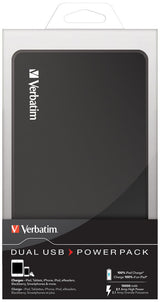 Verbatim Portable Power Pack 10000 mAh Lithium Polymer (LiPo) Black