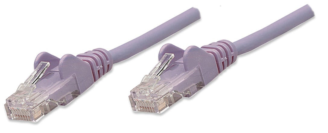 Intellinet Network Patch Cable, Cat6, 2m, Purple, CCA, U/UTP, PVC, RJ45, Gold Plated Contacts, Snagless, Booted, Polybag