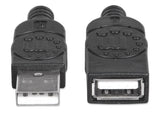 Manhattan USB-A to USB-A Extension Cable, 1.8m, Male to Female, 480 Mbps (USB 2.0), Black, Blister
