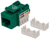 Intellinet Keystone Jack, Cat5e, UTP, Punch-down, Green