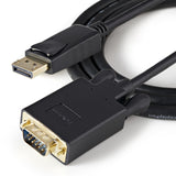 StarTech.com 3ft (91cm) DisplayPort to VGA Cable - Active DisplayPort to VGA Adapter Cable - 1080p Video - DP to VGA Monitor Cable - DP 1.2 to VGA Converter - Latching DP Connector