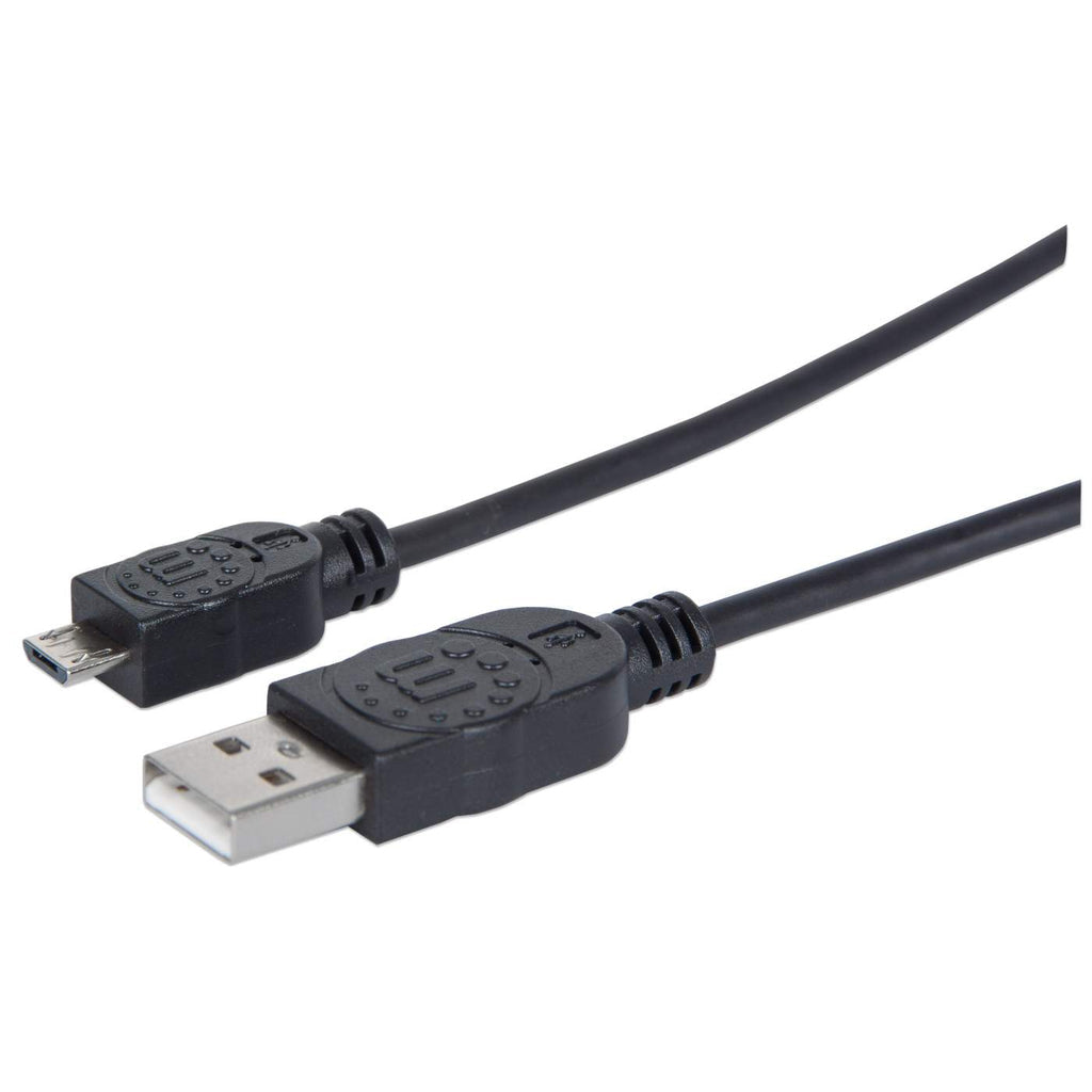 Manhattan 307161 USB cable USB 2.0 1 m USB A Micro-USB B 0.48 Gbit/s Black