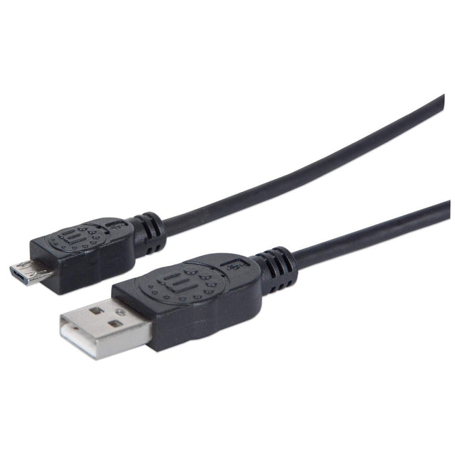 Manhattan 307161 USB cable USB 2.0 1 m USB A Micro-USB B 0.48 Gbit/s Black