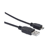 Manhattan 307161 USB cable USB 2.0 1 m USB A Micro-USB B 0.48 Gbit/s Black