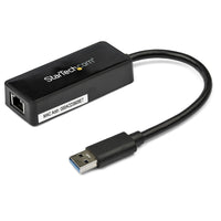 StarTech.com USB 3.0 Ethernet Adapter, USB 3.0 Network Adapter NIC with USB Port, USB to RJ45, USB Passthrough