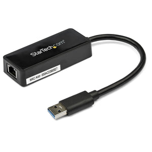 StarTech.com USB 3.0 Ethernet Adapter, USB 3.0 Network Adapter NIC with USB Port, USB to RJ45, USB Passthrough