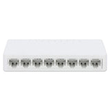 Manhattan 8-Port Fast Ethernet Switch, Plastic, Three Year Warranty, Box